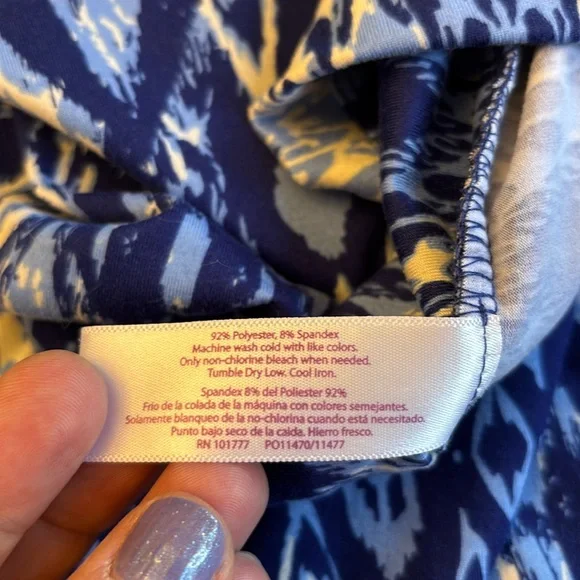 Tranquility by Colorado Clothing A-Line Skirt MEDIUM Mini Above Knee Blue White - Picture 10 of 11